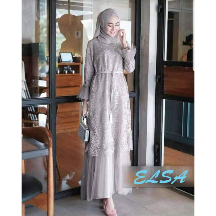 HUMAYRA DRESS wanita muslimah / kondangan dress / brukat dress - PARTY DRESS TRENDY