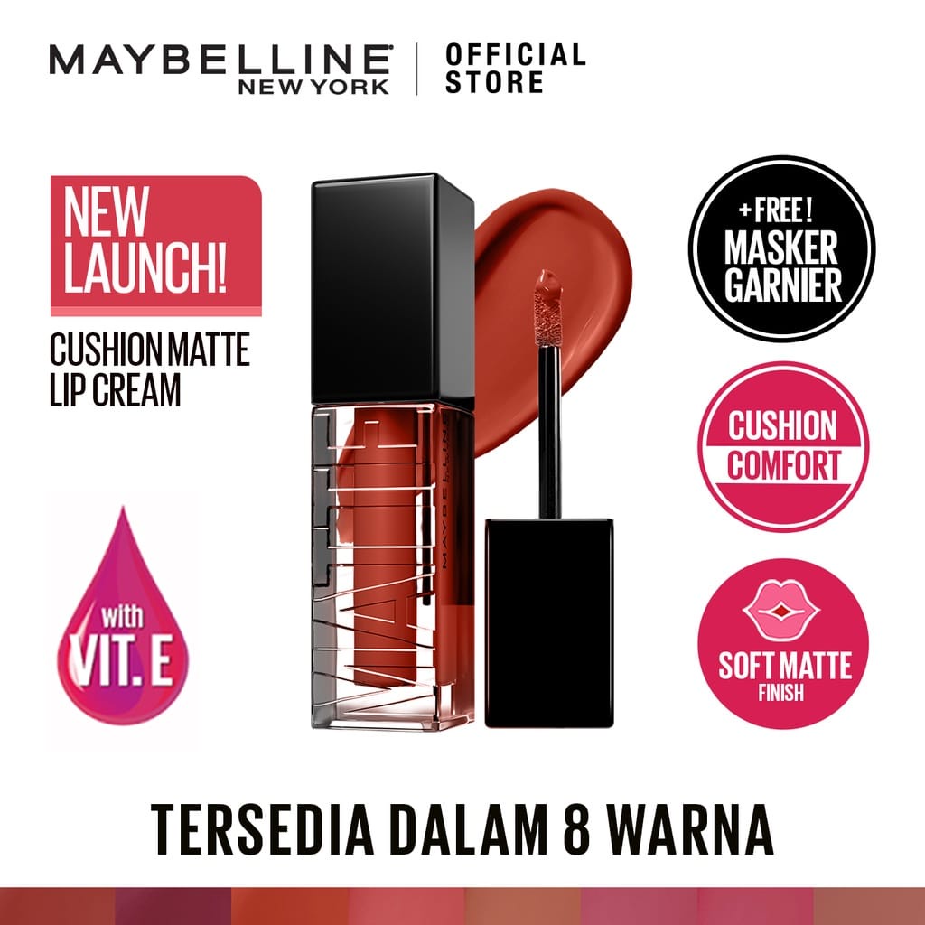 Maybelline Sensational Lip Cushion Matte Lip Cream Lipstik Lipstick Lipcream Ink