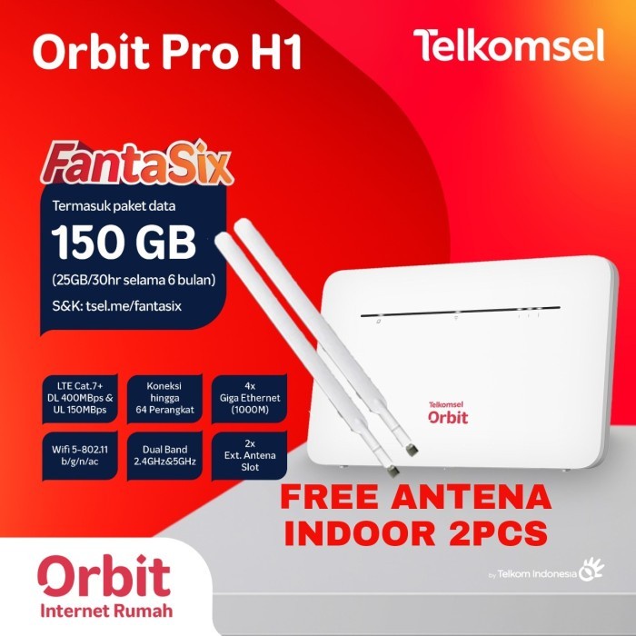 Huawei B535 Orbit Pro H1 Modem Router Wifi Telkomsel 4G Free 150Gb