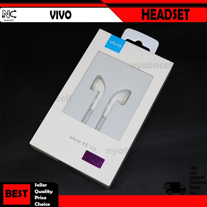 Headset Vivo XE-100 Original Tanpa Karet ORI Y51 V5 V5S Y55 Y53 V3 V3 MAX Y12 Y15 Y15S Y17 Y30 Y50 Y