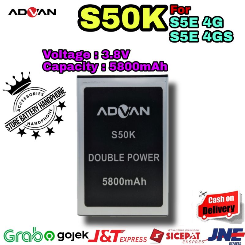 Battery Baterai Batrai Batre Advan S50K
