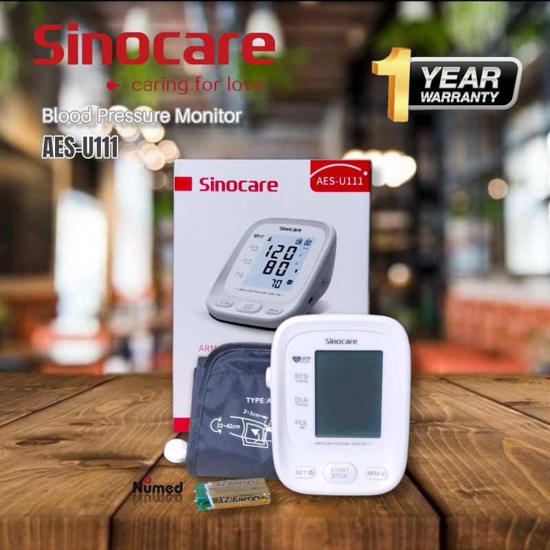 Sinocare AES-U111 Alat Cek Tensi Tekanan Darah Digital Otomatis / Tensi Meter Digital Sinocare AES U111