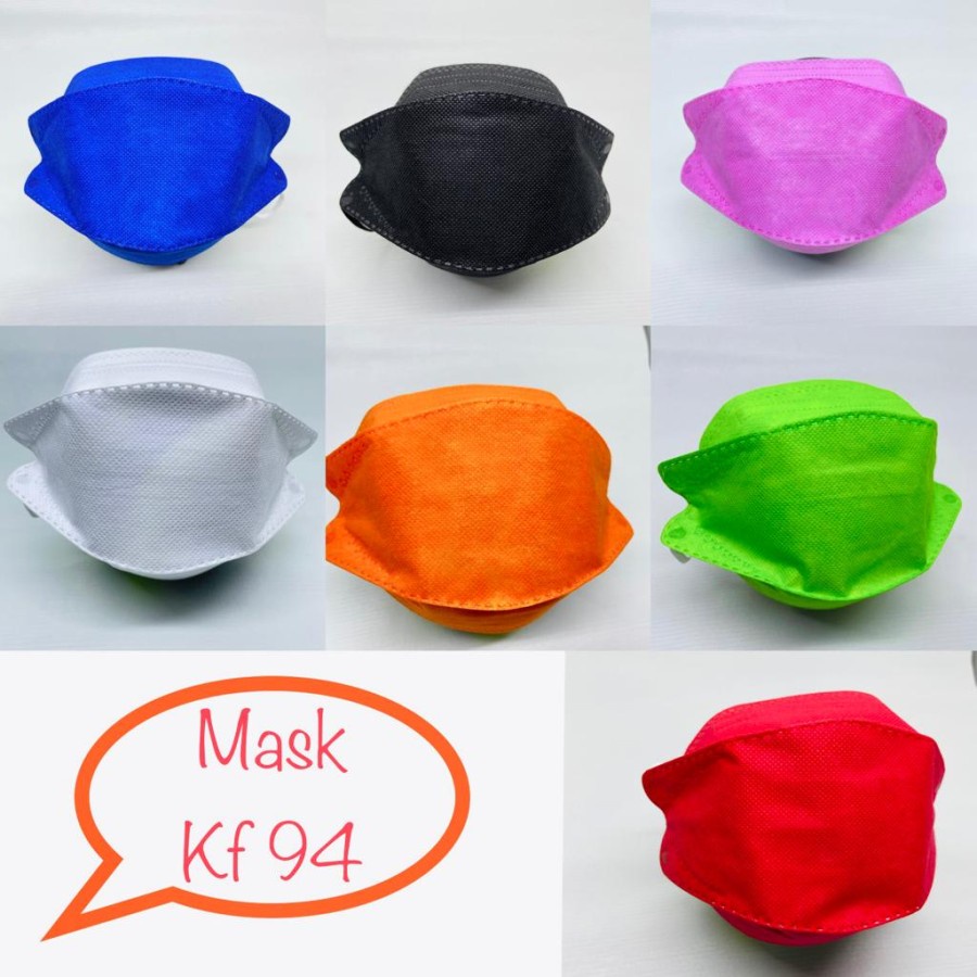 Masker Korea KF 94 4ply Premium 3D Protection / 10 pcs Warna Warni