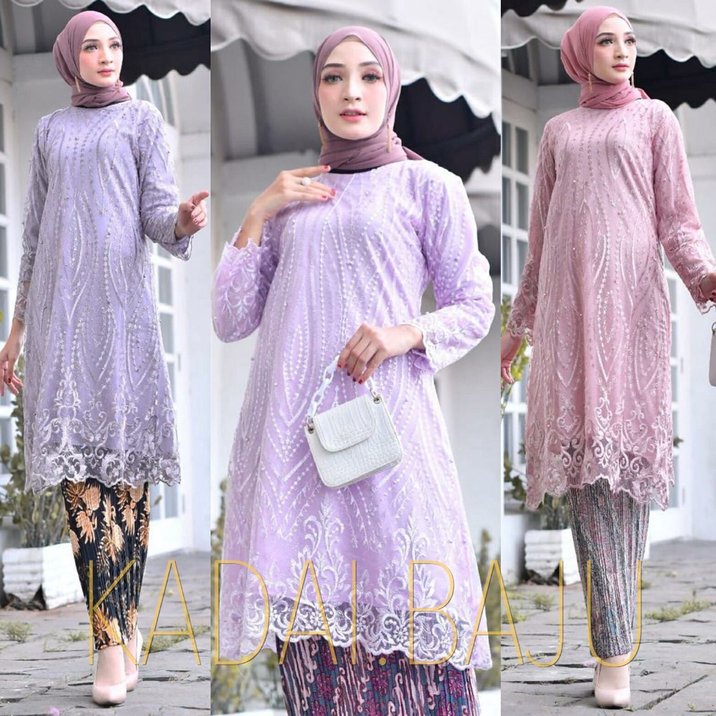 Kadai.baju / Kebaya tunik wisuda / Kebaya modern wanita / Kebaya brukat jumbo Size M L XL XXL