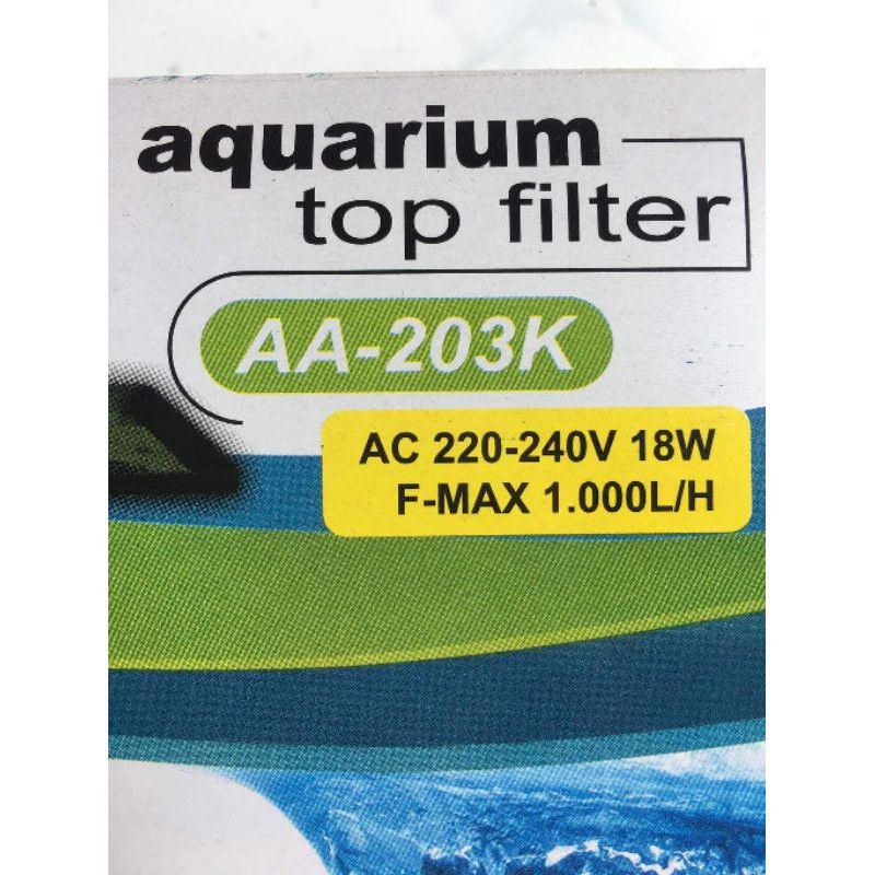 Pompa Filter Aquarium Tanpa Kuras 1 Set Lengkap 1000L/H