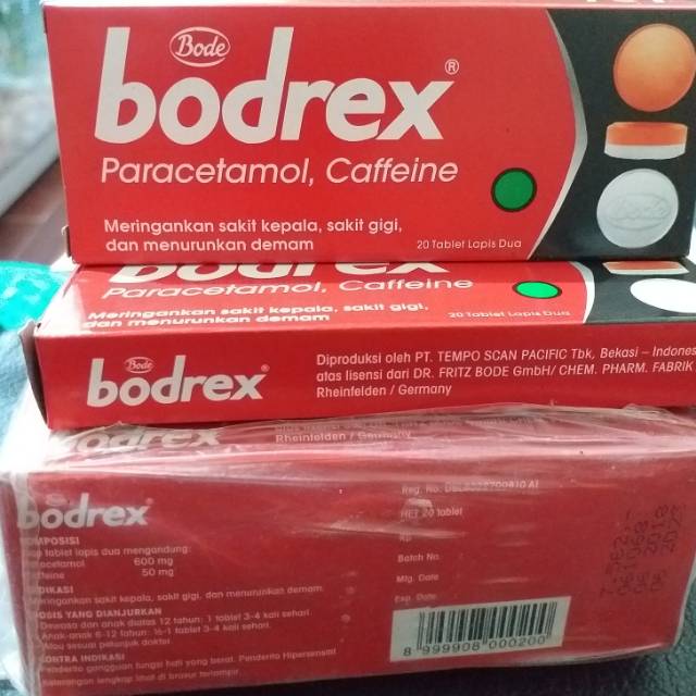 Bodrex Paracetamol box kecil isi 2 strip