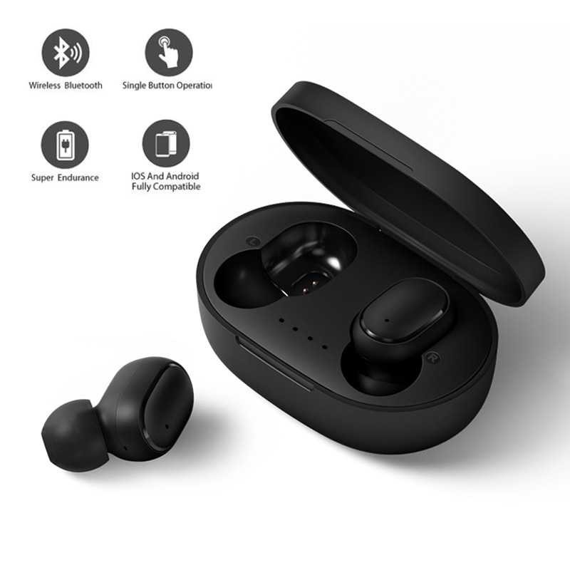 Bergaransi ! Robotsky TWS Earphone True Wireless Bluetooth 5.0 Charging Dock A6S