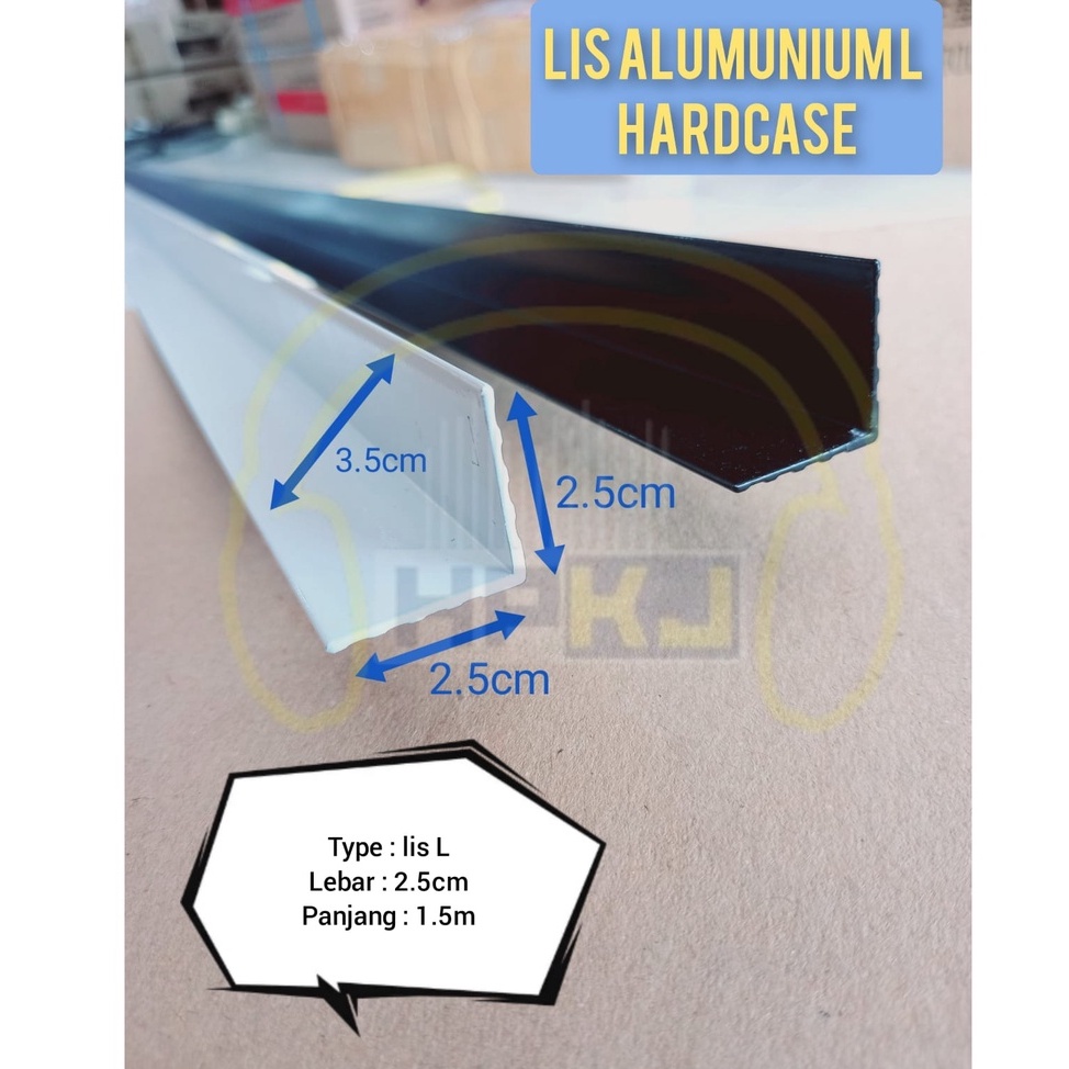 LIS ALUMINIUM L HARDCASE Lis L Alumunium Hitam Box Hardcase