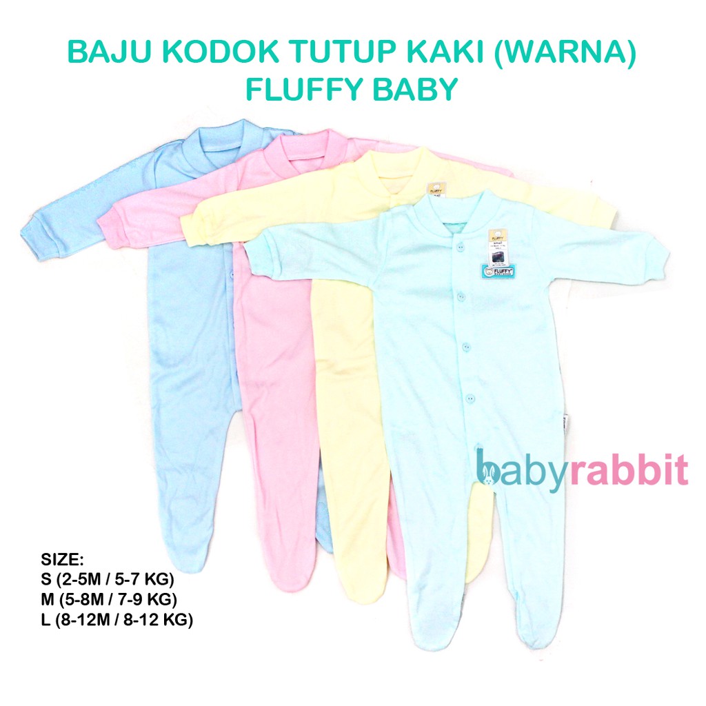 Fluffy Baju Kodok Tutup Kaki WARNA / Baju Kodok Bayi / Baju Bayi Fluffy