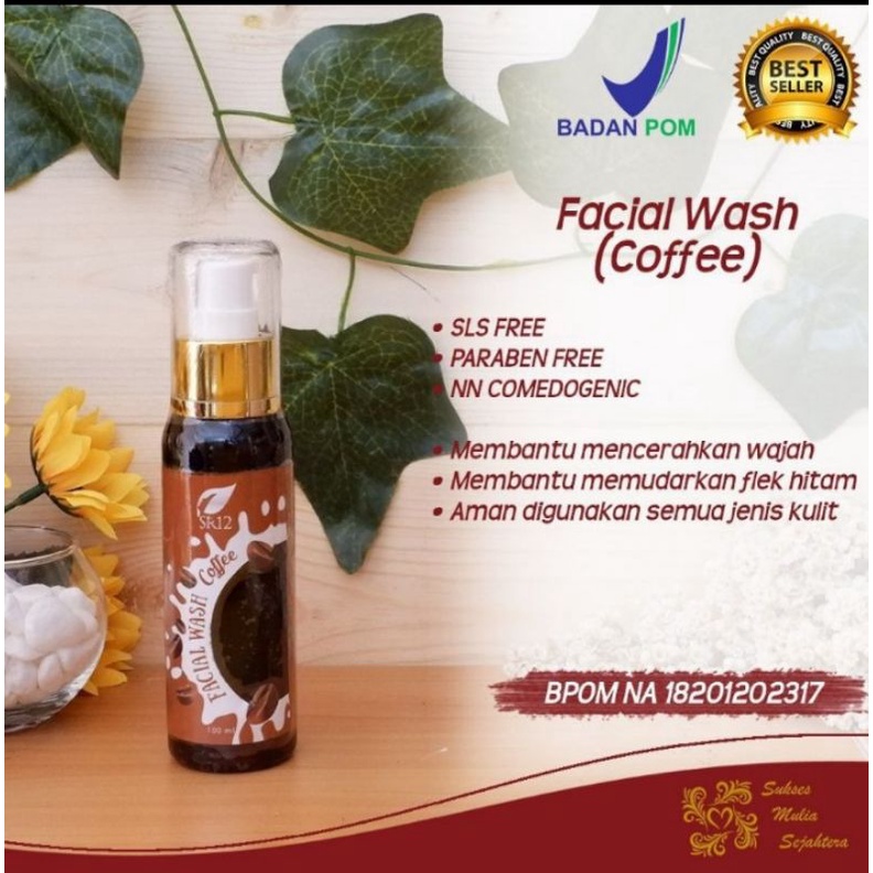 NEW!!! FACIAL WASH COFFE SR12 SABUN CAIR KOPI UNTUK SEMUA JENIS KULIT