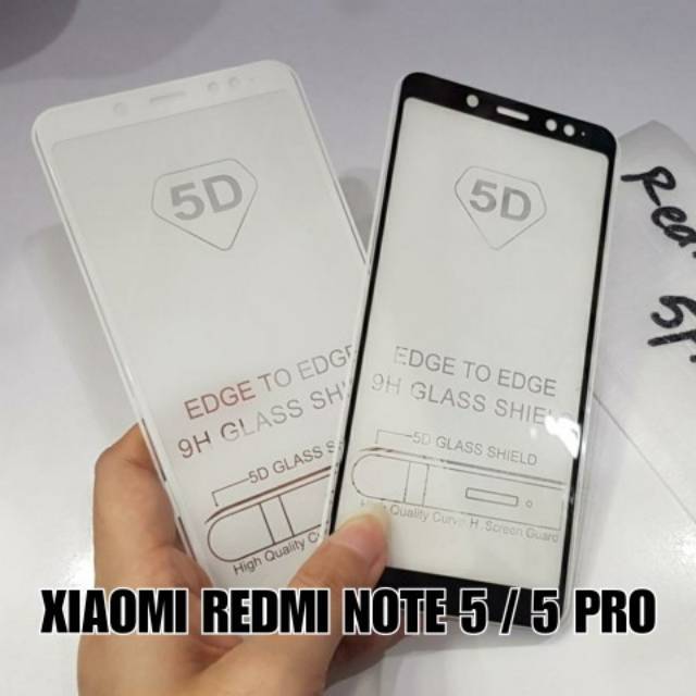 Tempered Glass Warna 5d Xiaomi Redmi Note 5 Pro Anti Gores Kaca Warna Full Redminote 5 Pro Shopee Indonesia