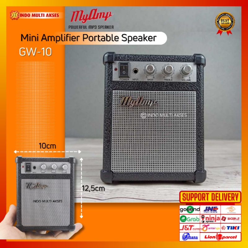 MyAMP Original Speaker Mini Amplifier Portable Pajangan Mini Ampli Music box MP3 Vintage Clasic GW-1