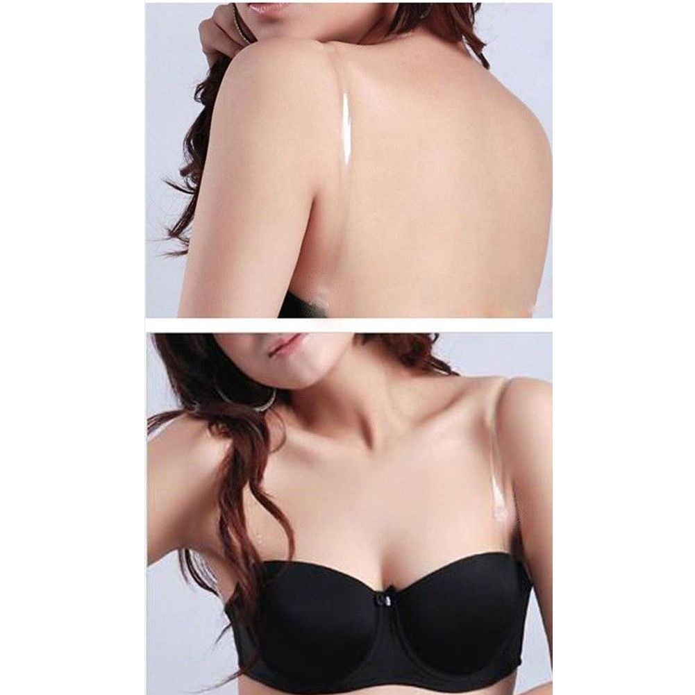 (SEPASANG) Tali Bra Transparan - Invisible Bra Strap - Tali BH Bening Premium F714