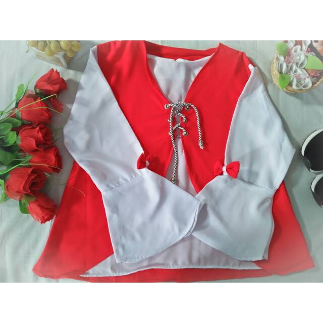 Blouse lengan panjang variasi tali