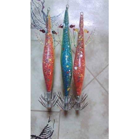 Umpan Udang Kayu Handmade Untuk Cumi / Capella Squid Jig