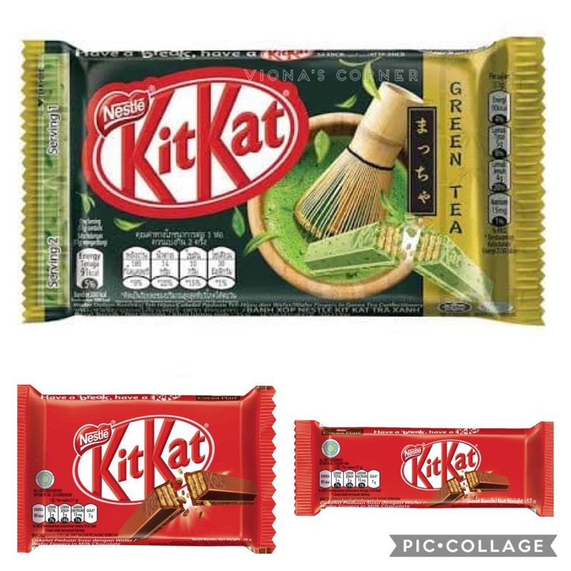 KitKat 2/4 Fingers Milk Chocolate/Gree Tea