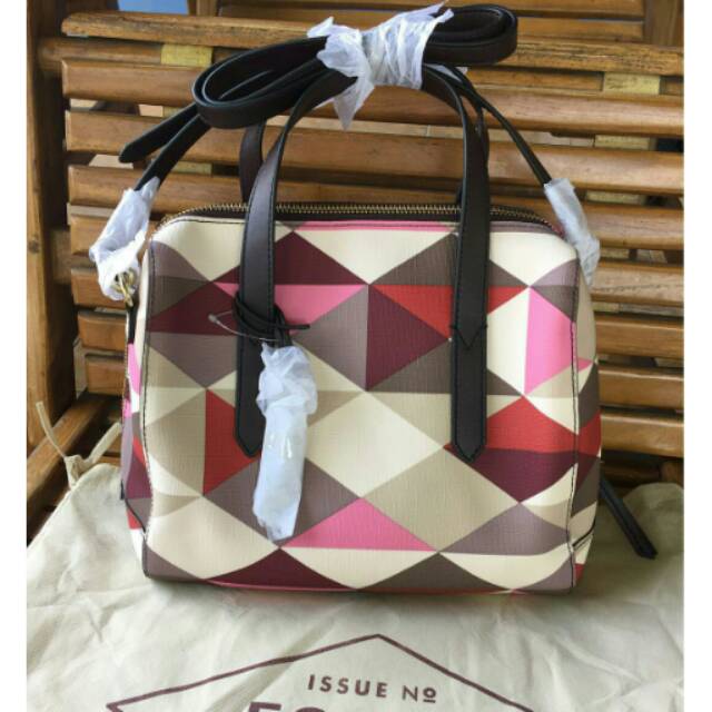 Tas fossil sydney satchel multi red