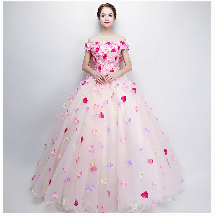 Gaun Pengantin 0410917 Pink Sabrina Wedding Gown Wedding Dress