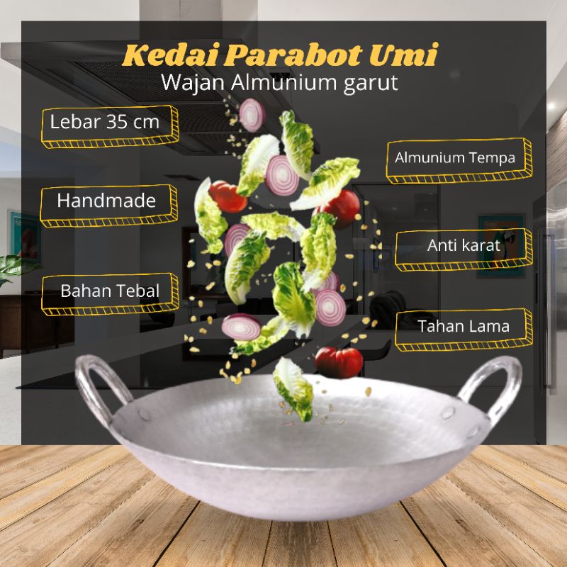 Wajan Tebal Garut Anti karat 35 cm Wajan tempa garut