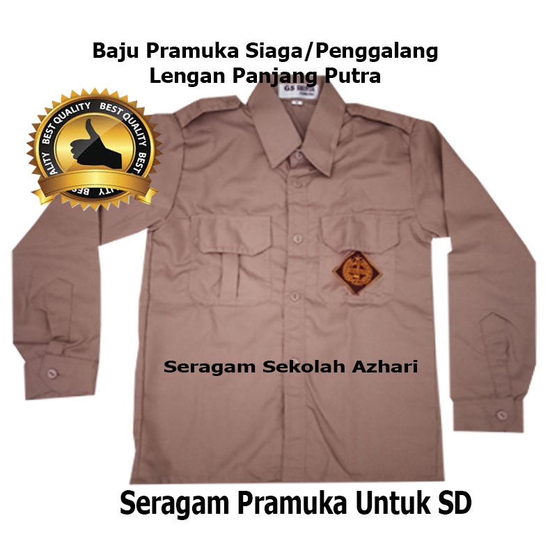 Baju Pramuka Anak Sd Smp Sma Lengan Panjang Laki Baju Pramuka Laki Laki Lengan Panjang Sd Smp Sma Shopee Indonesia