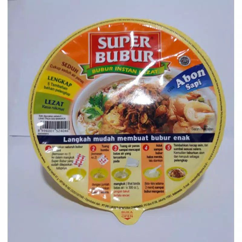 

SUPER BUBUR CUP 67 G RASA ABON SAPI