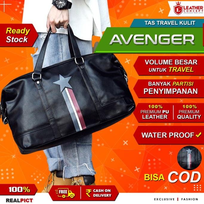 TRAVEL BAG Tas Travel Kulit Tas Gym Kulit Travel Bag Kulit Tas Kulit AVENGER