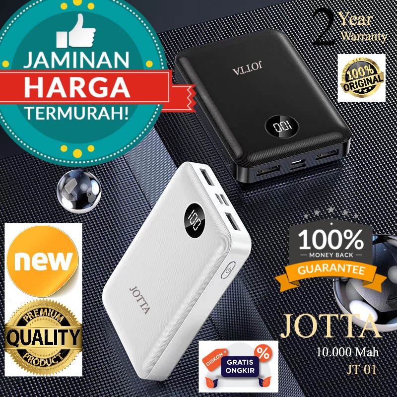 Powerbank JOTTA JT01 kapasitas 10.000 Mah Original Garansi 2 tahun.