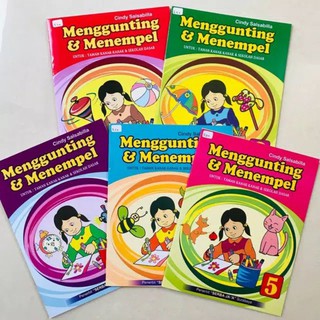 Buku Edukasi Anak PAUD TK Seni Menggunting Dan Menempel