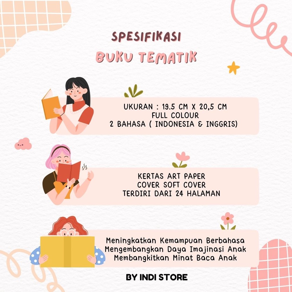 Buku Cerita Anak Tematik Bilingual Indonesia Inggris Bergambar Tematik