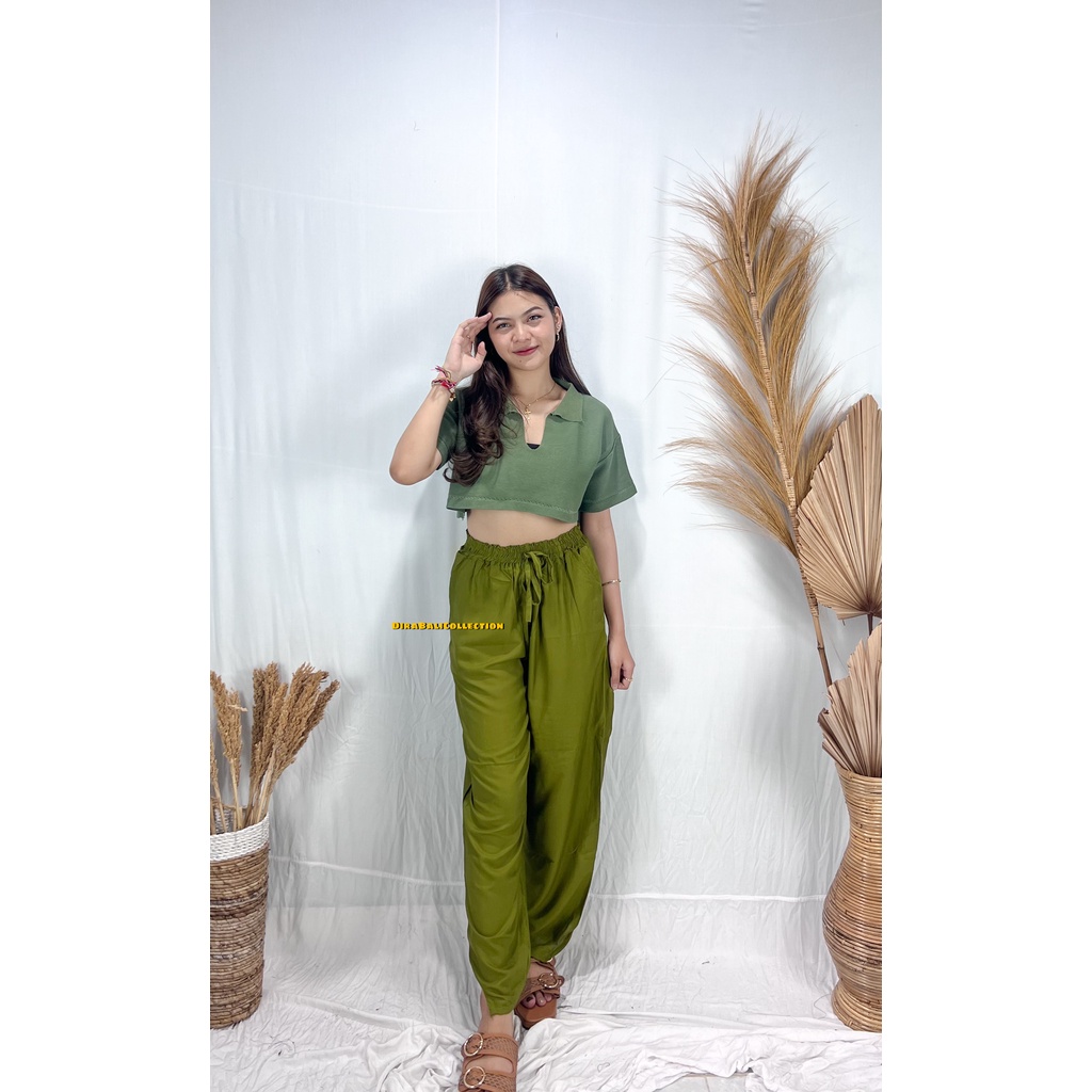 KULOT POLOS RAYON BALI-KULOT PLOS HIJAU
