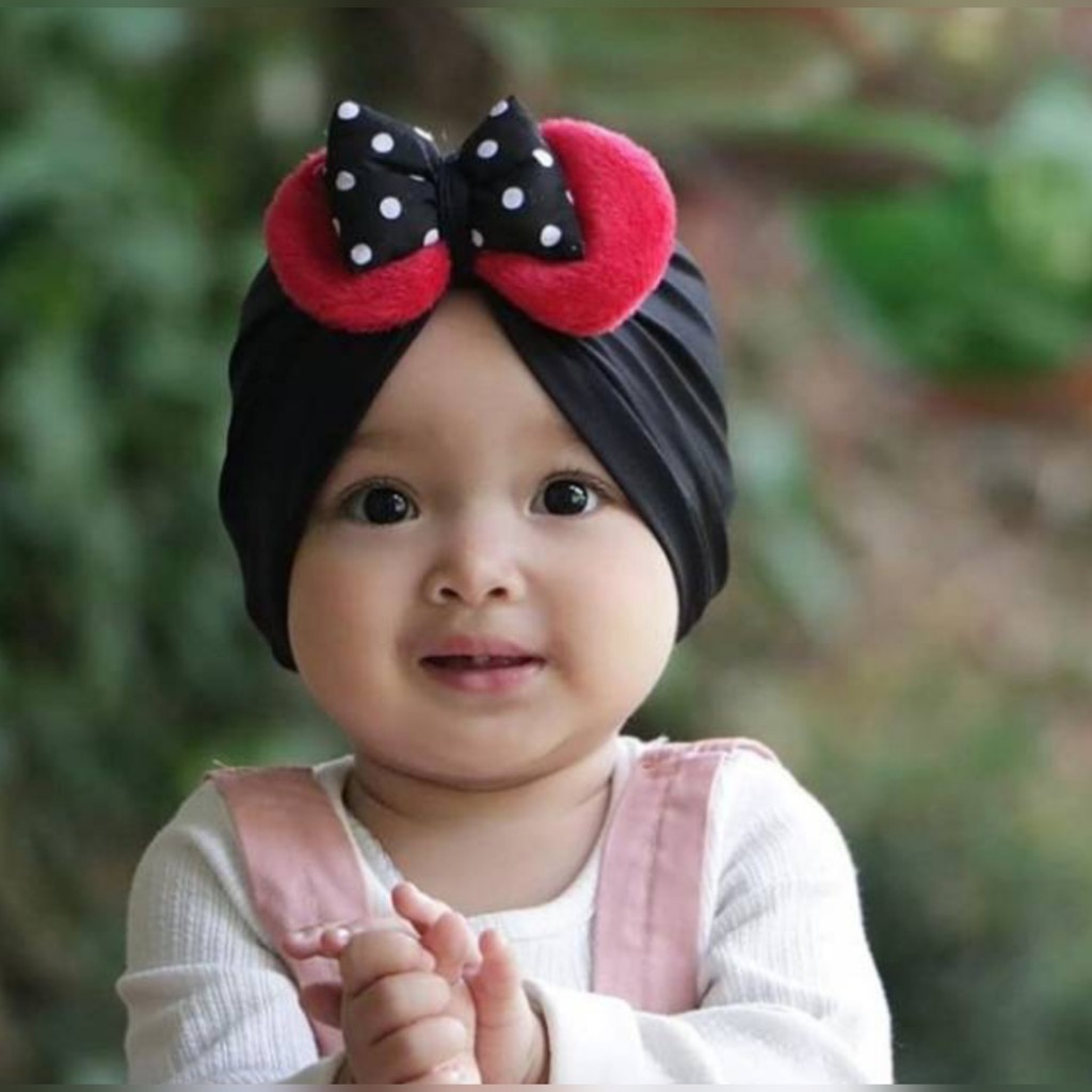 turban anak TURBAN MINI MOUSE turban bayi kerudung anak perempuan / PUSAT JILBAB CICALENGKA