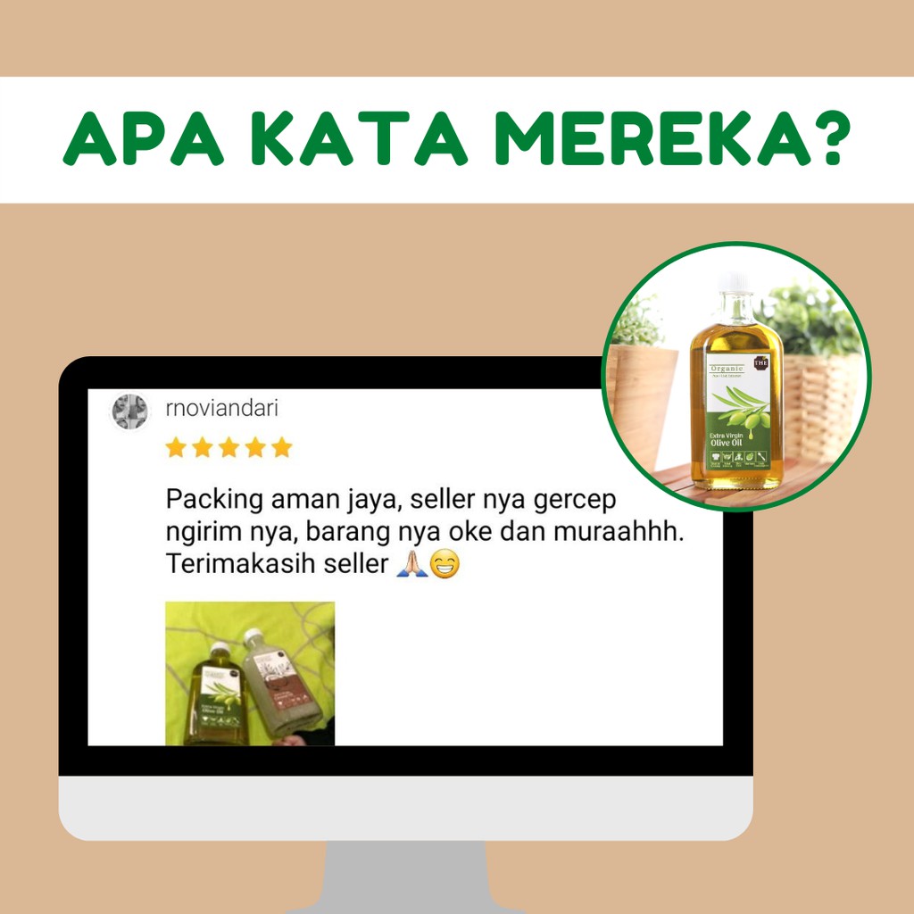 Minyak Zaitun Murni Asli Untuk Diminum Kesehatan / EVOO / Extra Virgin Olive Oil / 250 ml