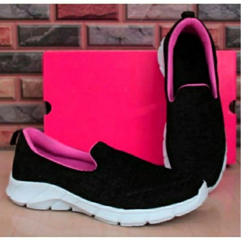 SEPATU FASHION WANITA SLIP ON RAJUT//SNEAKERS SLIP ON WANITA CASUAL