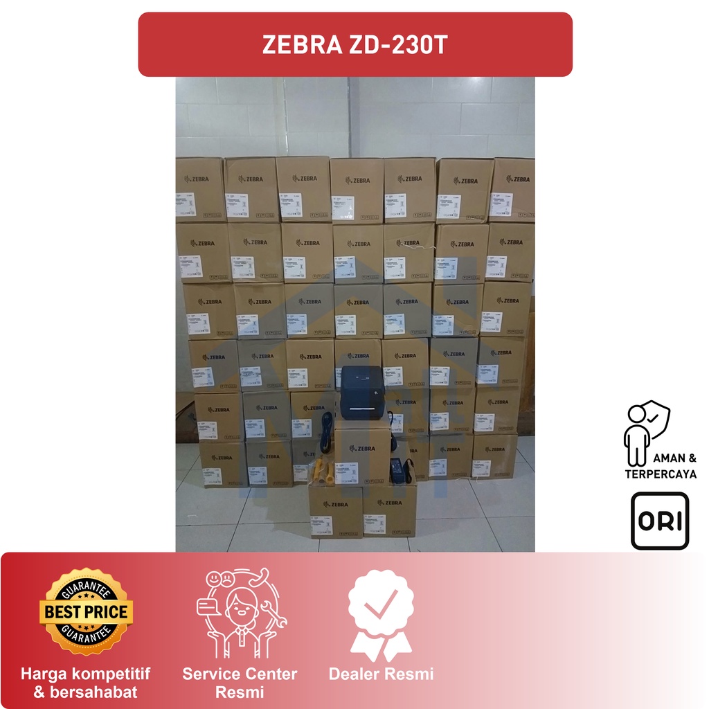 PRINTER BARCODE ZEBRA ZD 230 ZD230T ZD-230T THERMAL 110mm BERKUALITAS