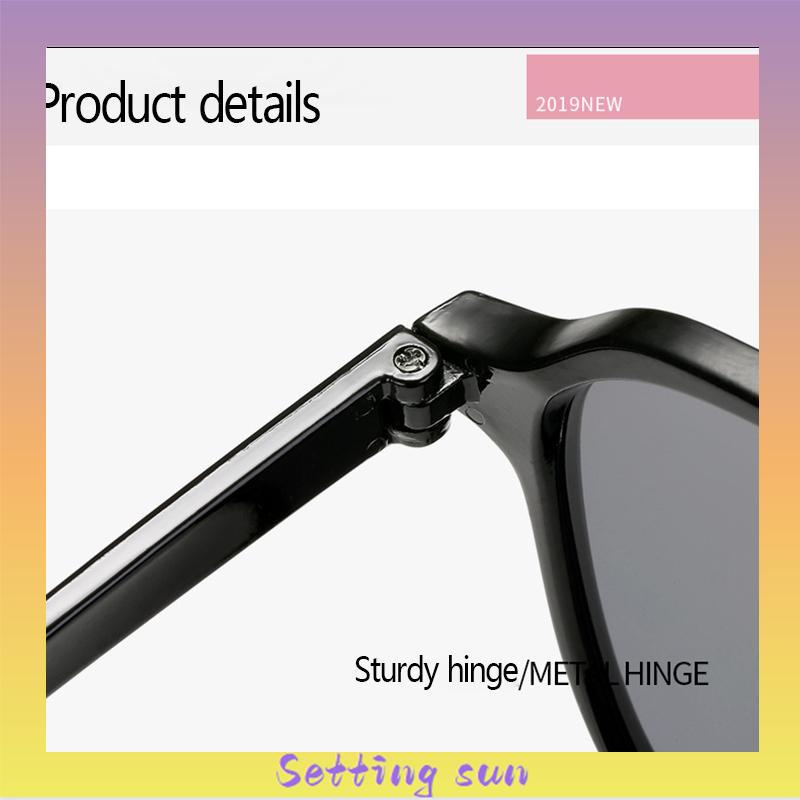 Korean Segiempat Kacamata Hitam Wanita/Pria Sunglasses TN