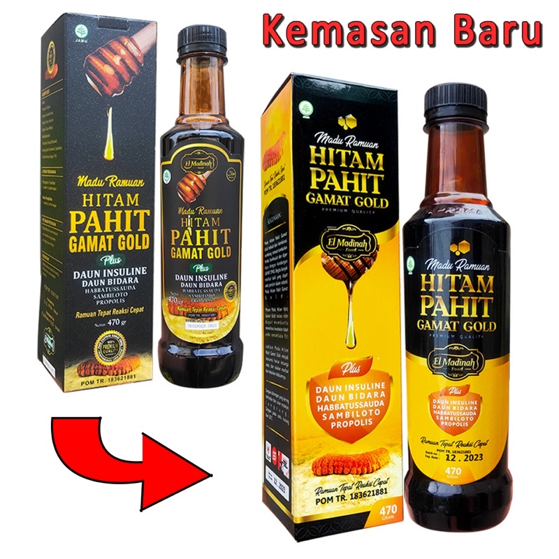 

Madu Ramuah Hitam Pahit Gamat Gold - El Madinah 470gr READY DIJAMIN ORIGINAL