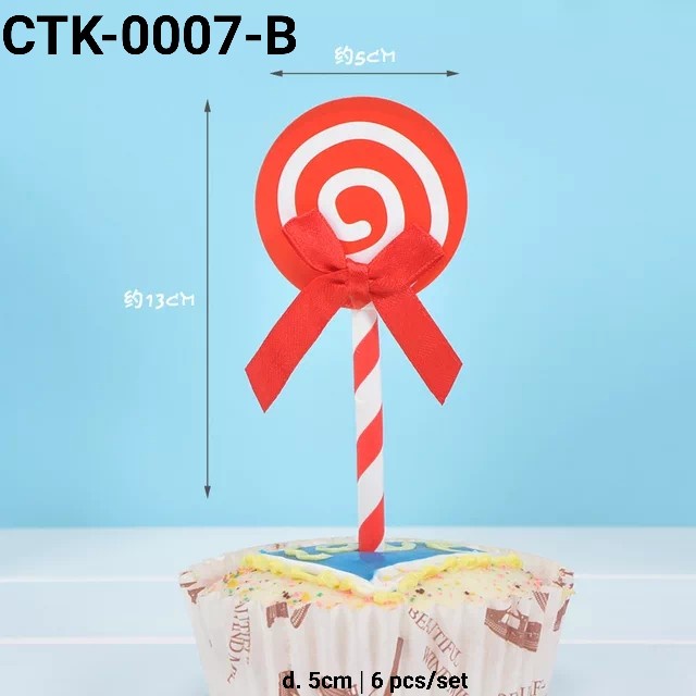 

GR-CTK-0007 CAKE TOPPER KERTAS HIASAN KUE PERMEN LOLIPOP LOLLIPOP TERMURAH