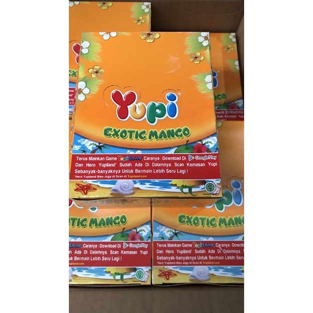 

☆ Yupi Exotic Mango 1 Pak Box Dus 24 Pcs Permen Jelly Murah Manis Mangga ❂