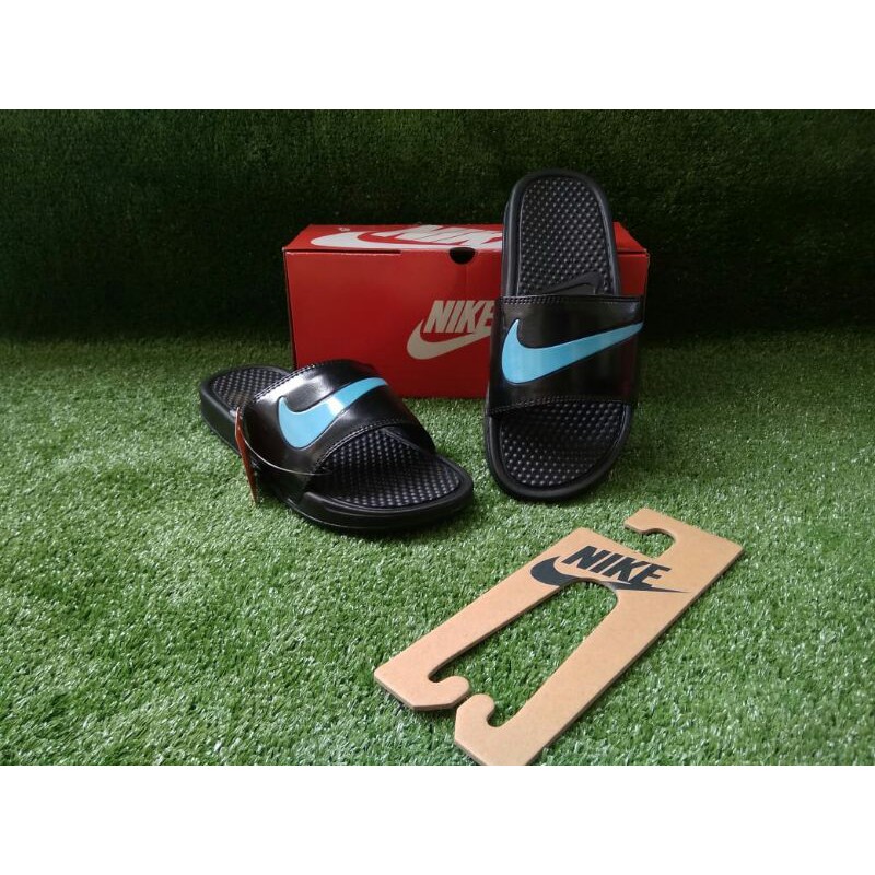 Nike Benassi Swoosh Black/Black/Blue