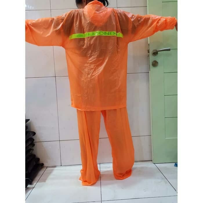 Jas Hujan Elmondo Ceria 935 Setelan Dewasa/Mantel Mantol Hujan Stelan Jaket Celana Uniseks Transparan/Raincoat Jas Ujan Cewek Cowok Pria Wanita Setelan Baju Celana