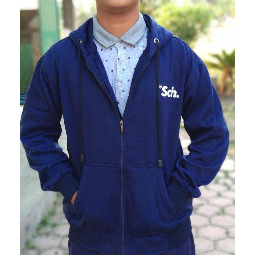 Jaket Zipper Hoodie RSCH Navy