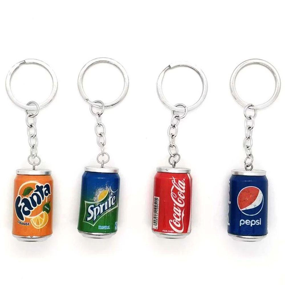 QUINTON Coke Kaleng Gantungan Kunci Pria Dan Wanita Kreatif Keyring Pendant Hadiah Kecil Pernak Pernik Hadiah Ransel Ornamen