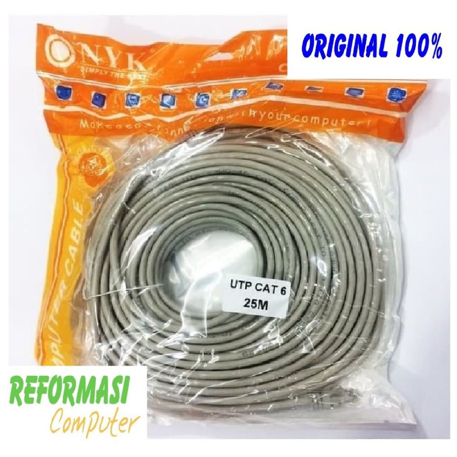 Kabel LAN 25m CAT 6 Internet Jaringan Cat6 UTP 25 meter CBL-CT6ST-25M