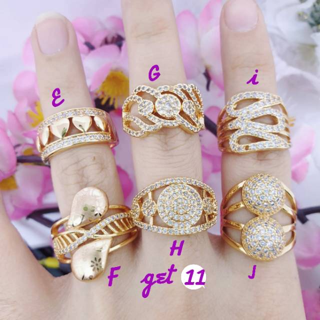 Cincin mewah full mata (GET-11) size 6-7-8