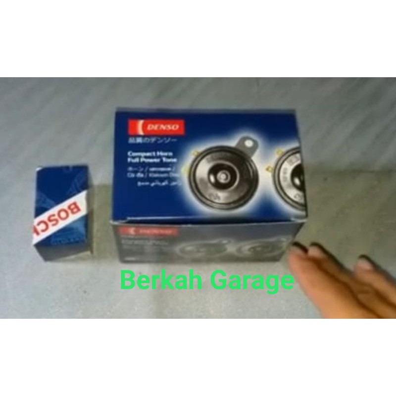 Klakson Denso Disc Sepasang Plus Relay Klakson