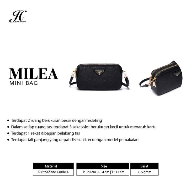 Milea mini bag Jims Honey Original Tas Selempang wanita tas hp mini pouch realpic cod milea plus box