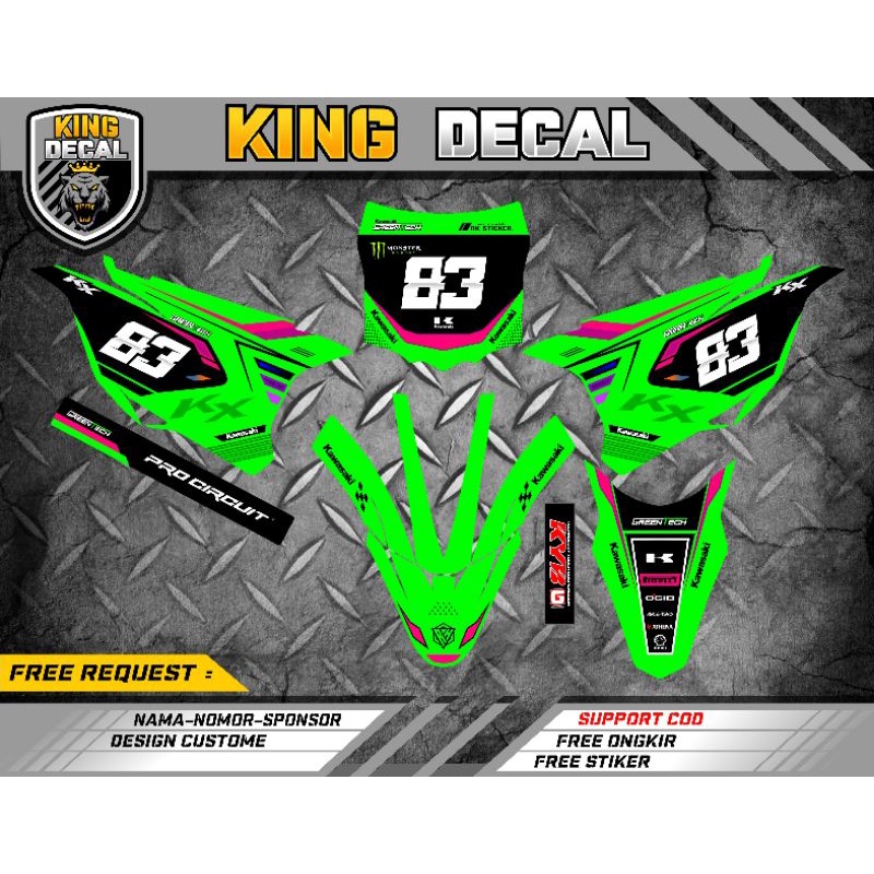 DECAL KX 85 FULL BODY DECAL KX 85 BEBEK STANDAR
