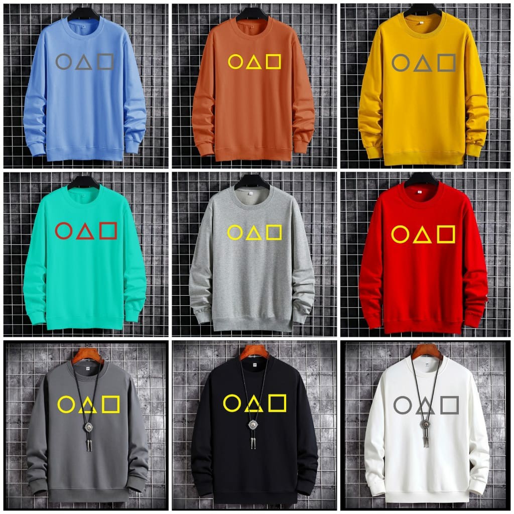 BISA COD-BAJU SWEATER SQUIDGAME/SWEATER BAHAN TEBAL/SWEATER PRIA/UNISEX