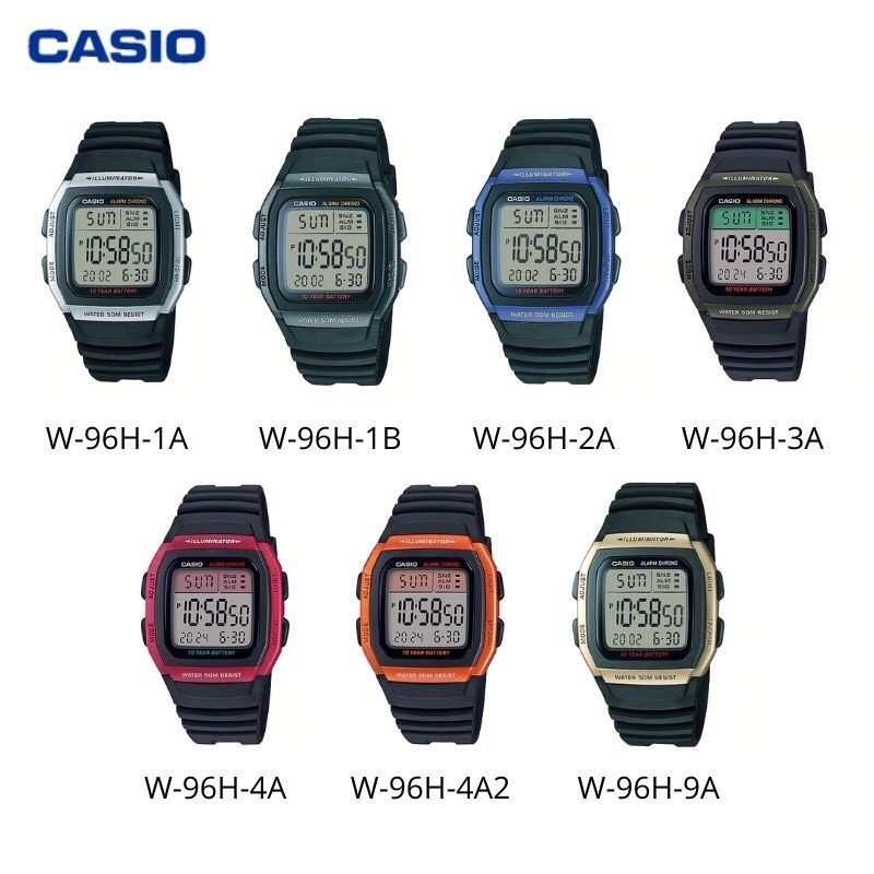 CASIO ILLUMINATOR ORIGINAL W-96H-1AVDF W-96H MURAH BERGARANSI RESMI