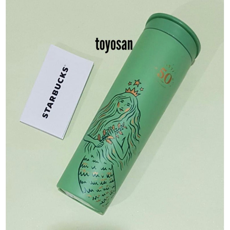 Starbucks Tumbler Stainless Steel Grande Troy With Lock - 50th Anniversary Siren Mermaid